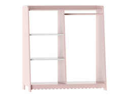 Guarda-roupa infantil Vestnes 90x80x38 cm rosa/branco [EN.CASA]