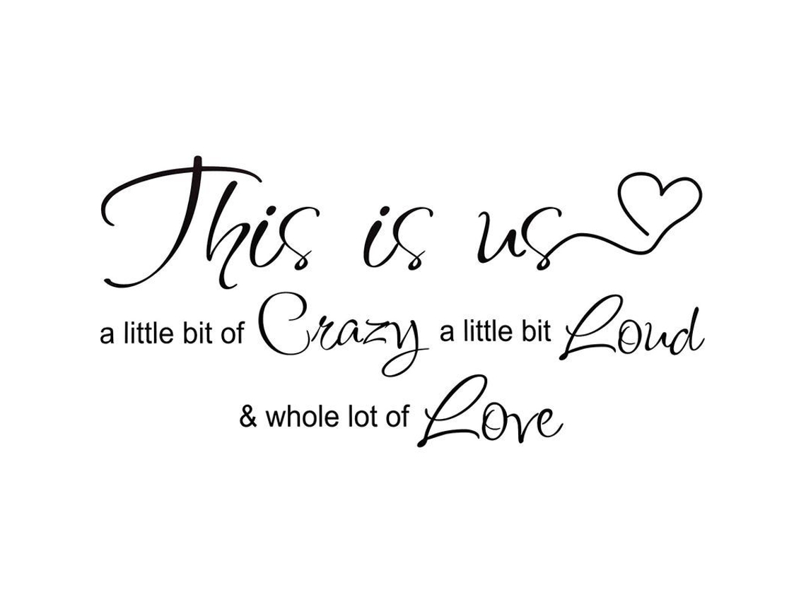 Adesivo De Parede Com Frase De Amor This Is Us Decoração De Casa Inspiradora Para Família