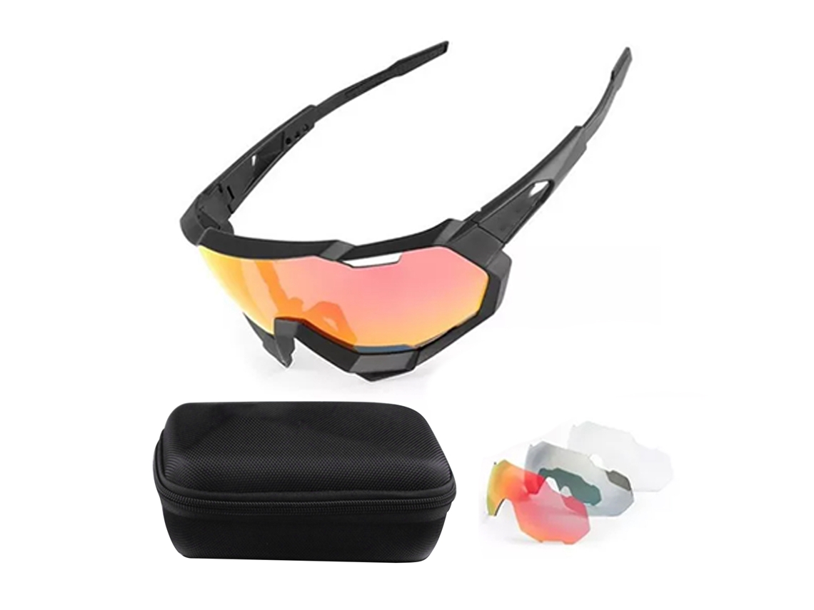 Óculos de sol polarizados para ciclismo, proteção UV, à prova de vento, para homens e mulheres | S/MARCA