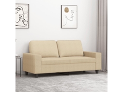 Vidaxl Sofá De 2 Lugares Tecido 140 Cm Cor Creme