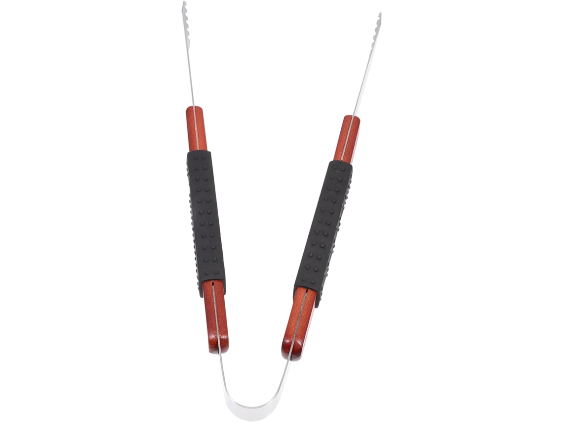 Pinça Para Churrasco Toddmomy Com Cabo De Madeira, Utensílio De Cozinha Para Grelhar E Cozinhar Carnes, Ideal Para