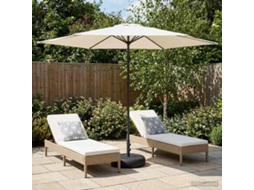 Vidaxl Parasol De Jardim Com Base 300 X 300 Cm Poliéster Retangular