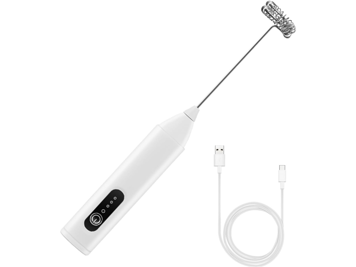 Espumador de Leite Portátil Recarregável Usb Branco AQUAFORGE