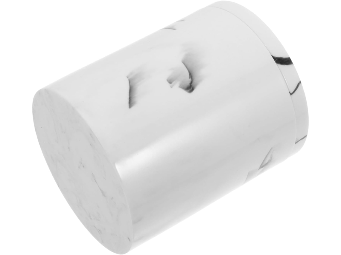 Caixa Organizadora Cotonetes Mármore Branco GOKOCO