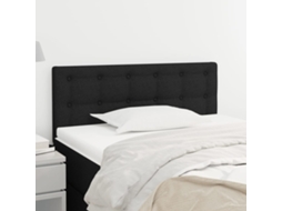 Cabecero de tela 80x5x78/88 cm Negro