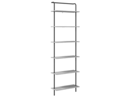 Estante Cinza Sonoma com Madeira Processada 60x24x203 cm MAISON EXCLUSIVE