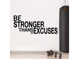 Adesivos de parede em PVC com slogan fitness para decoração de casa, quarto de bebê, fundo decorativo, pôster 57x80cm