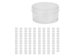 100pcs Caixa de Armazenamento Plástico Pequena 2cm para Jóias, Contas e Peças de Relógio
