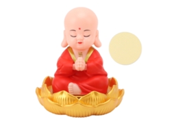 Adorno Monja Pequena Cute Luz Carro Lar Vermelho