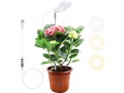 Luz Crescimento Plantas Led Timer 3/9/12h, Altura Ajustável 17 61,5cm, Usb, Baixo Consumo, Uso Interior ZYBLSSBB