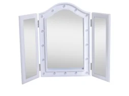 Espelho Maquilhagem Led Dobrável Triplo Mesa Presente 73x53,5x4,5