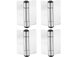 Conjunto De 4 Dobradiças Aço Inoxidável Para Portas, Com Mola