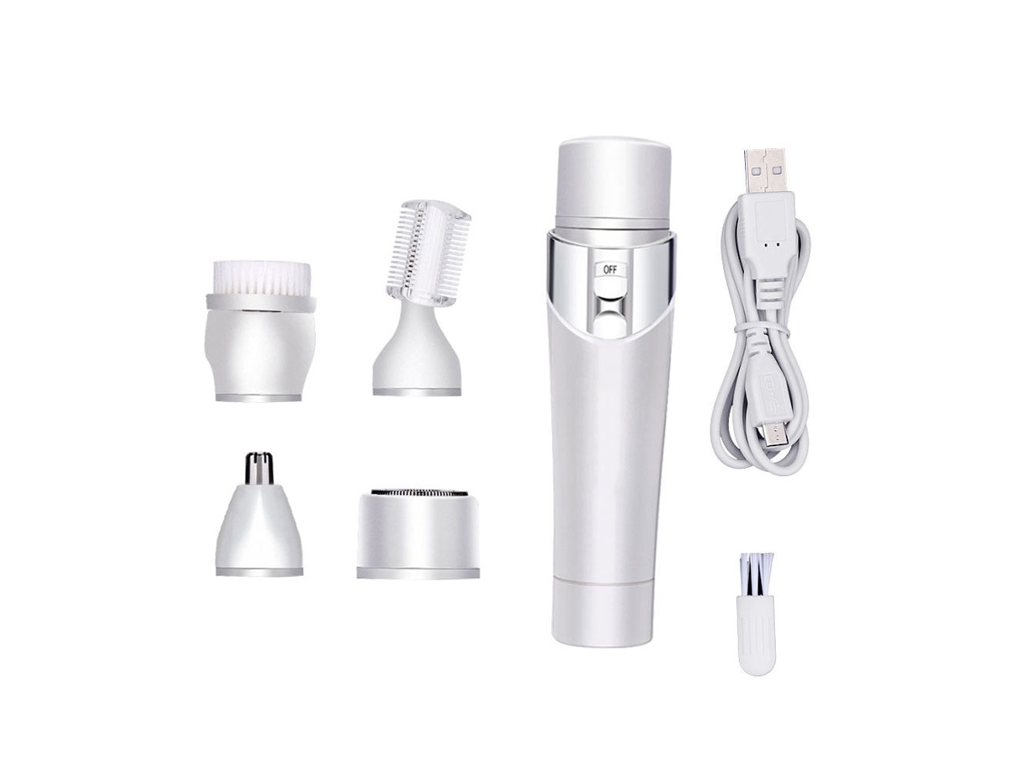 5 Em 1 Remoção De Cabelo Instantâneo Para Mulheres Mini Barbear Elétrico Usb Conjunto De Cortadores