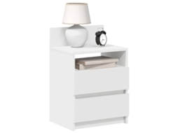 Vidaxl Mesas De Cabeceira 2 Pcs Com 2 Gavetas 40x33x60 Cm Branco