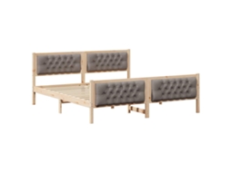 Conjunto 1 Cama Moderna Vidaxl Castanho Madeira De Pinho Maciça (180 X 200 Cm)