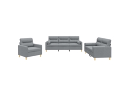 Sofa Set, Sofa Sets Vidaxl Cinzeto Tecido (n/a)