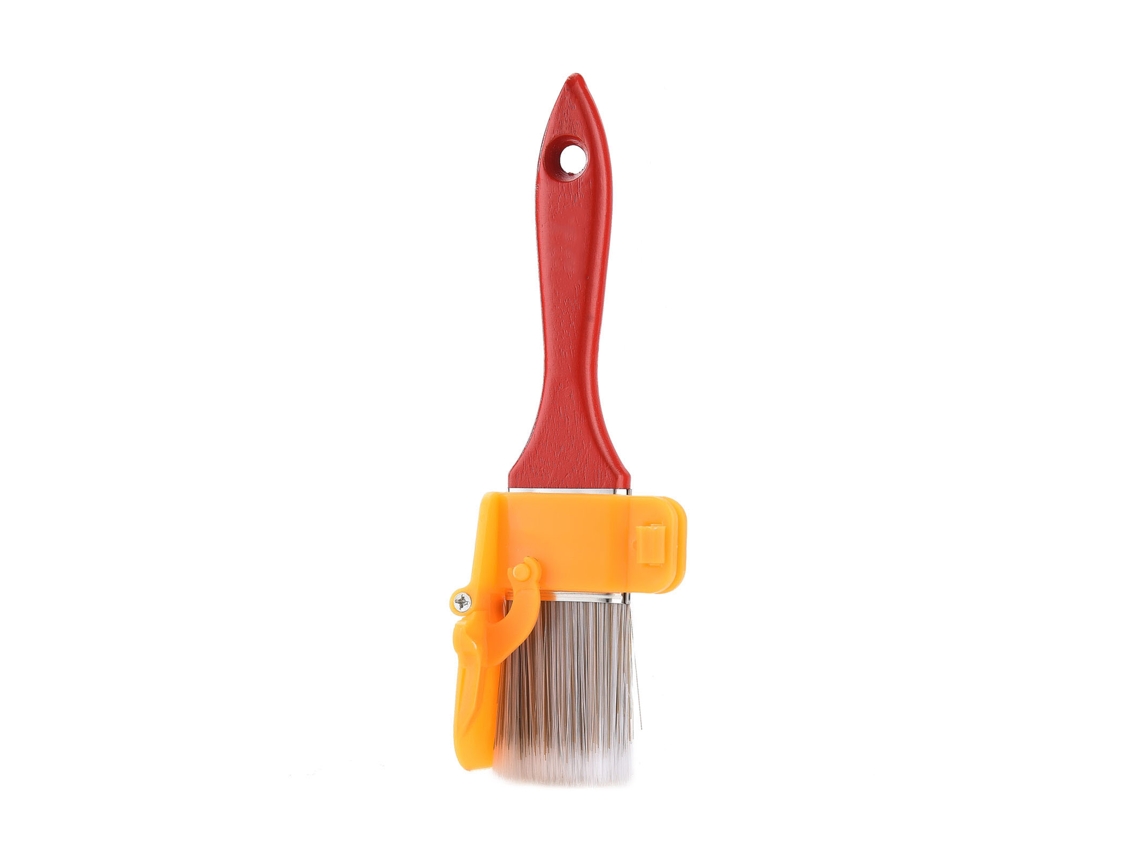 Conjunto de 5 pincéis de acabamento duráveis, compactos e leves para pintura de rodapés, paredes e tetos.