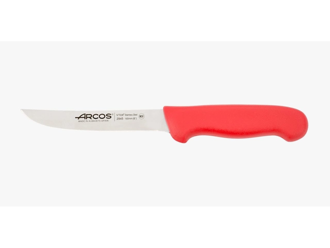Faca Desossadora Arcos 2900 Aço Nitrum Vermelho 160 Mm
