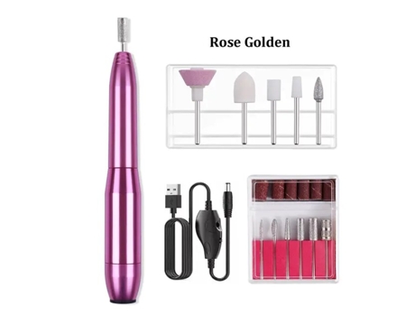 Máquina de Furadeira de Unhas Elétrica Forte Profissional Equipamento de Moagem Moinho para Manicure Pedicure Ferramenta de Polimento de Unhas CNRSRS