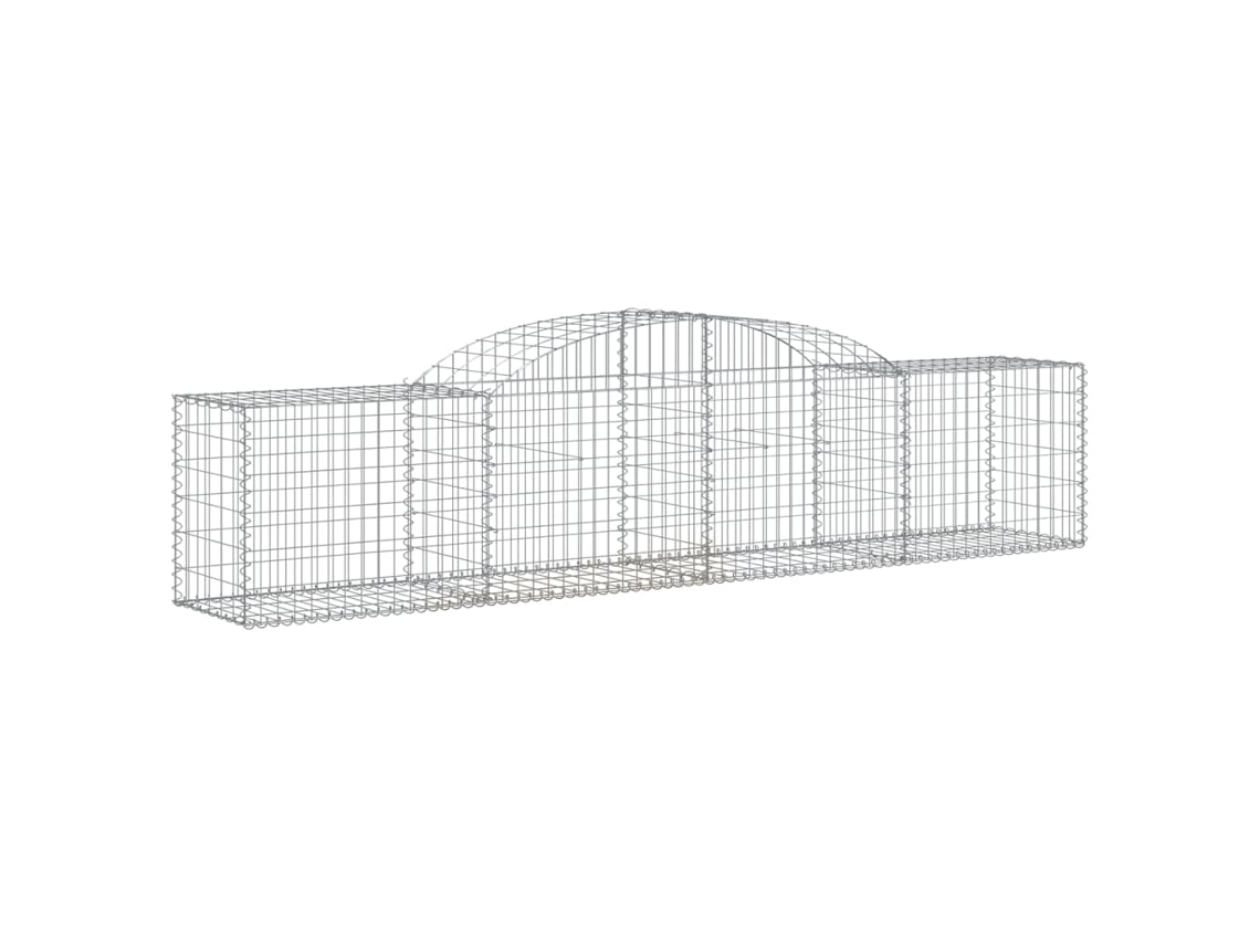 Gabion Basket, Gabion Baskets Vidaxl Prateado Ferro (300 X 50 X 60/80 Cm)