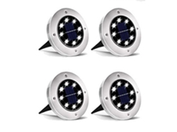 Conjunto de 4 luminárias solares de LED para exterior, para jardim, branco quente, da Zqkla Brilvibera.