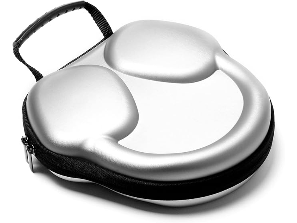 Capa De Eva Para Fones De Ouvido Airpods Max À Prova Dágua Prata Brilvibera