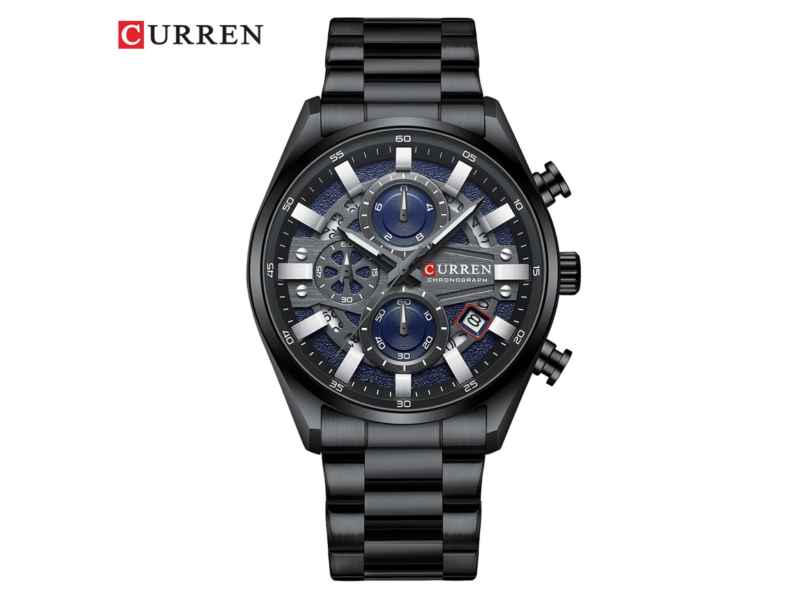 Relógio de Pulso Masculino Multifuncional para Negócios, com Pulseira de Aço Inoxidável, À Prova D'água, Calendário e Design Elegante. MDUG