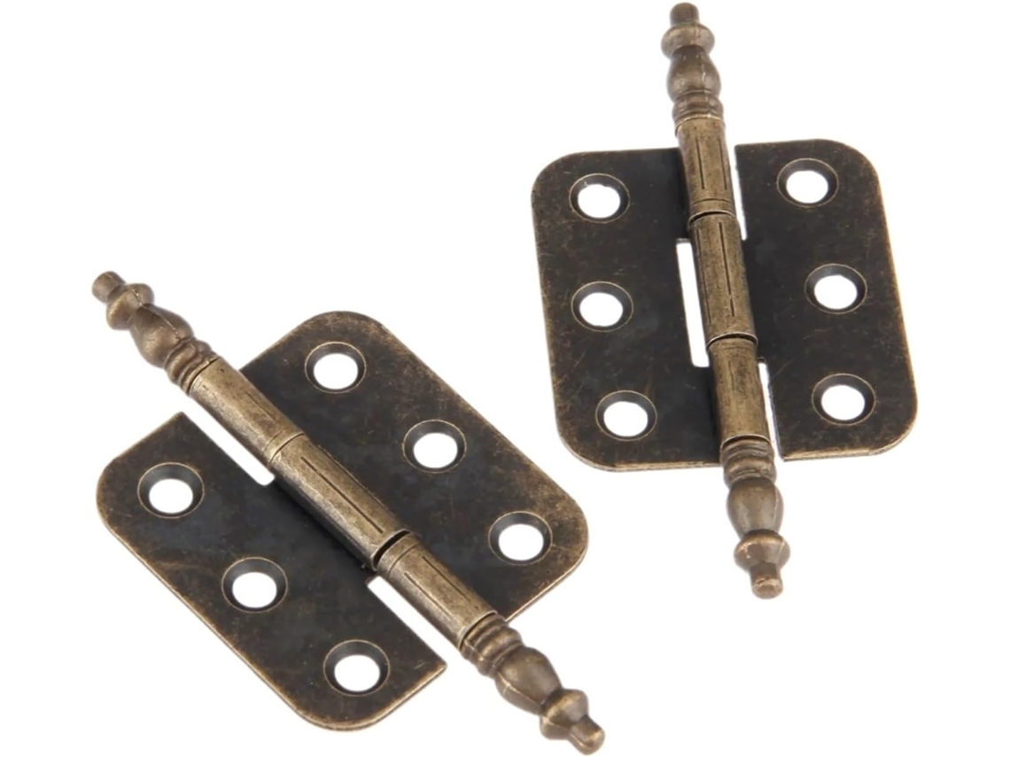 Conjunto De 4 Dobradiças Com 6 Furos E 12 Parafusos, 70 X 35 Mm, Em