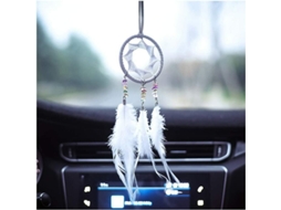 Amuleto de Sonhos Nova Line Mini Artesanal com Penas para Carro Parede Casa Decoração S/MARCA