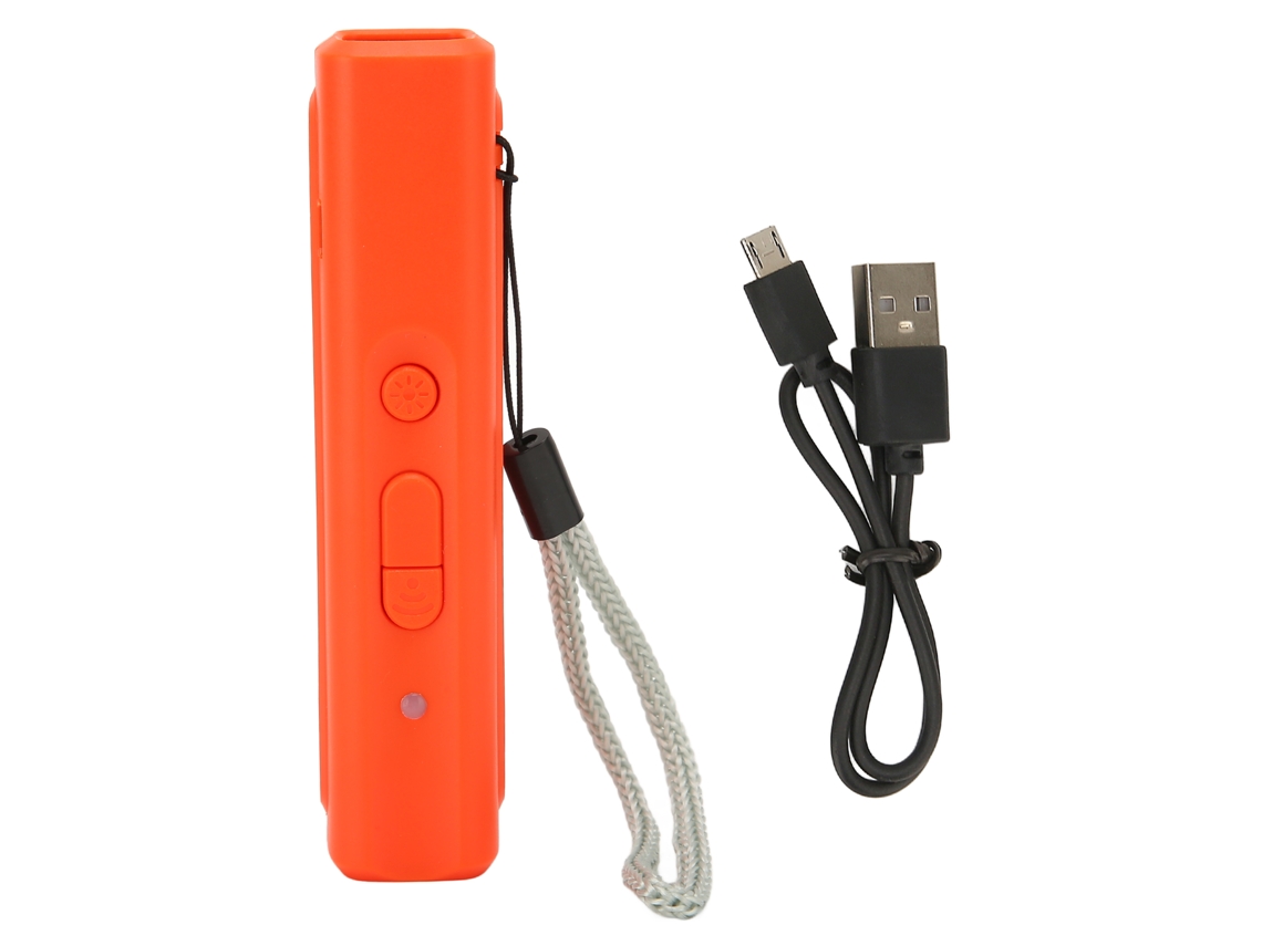 Treinador Ultrassônico Recarregável para Cães USB com Cordão Laranja