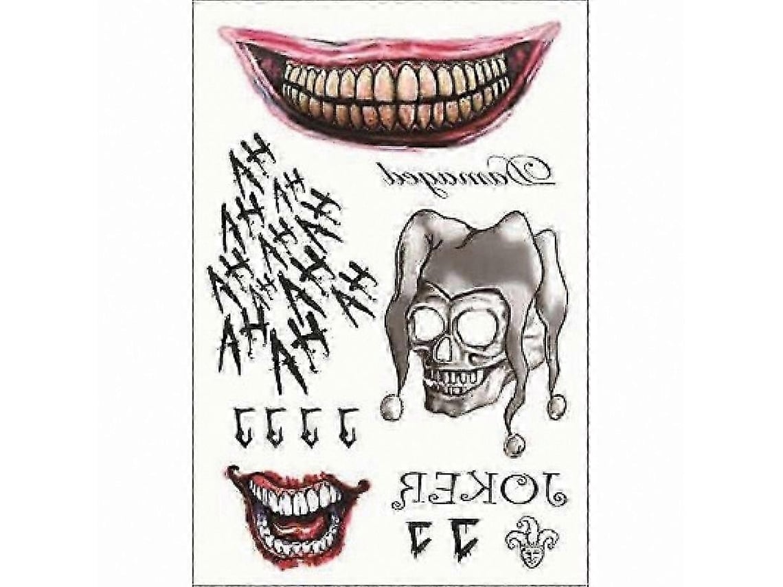 Harley Quinn Joker Temporary Tattoos For Halloween Costumee