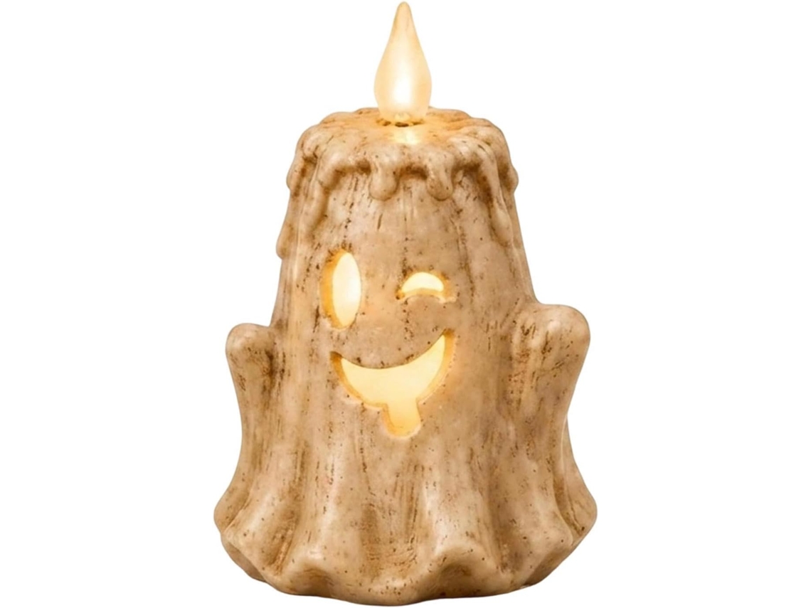 Vela Led Fantasma De Halloween, Sem Chama, Para Casa E Varanda