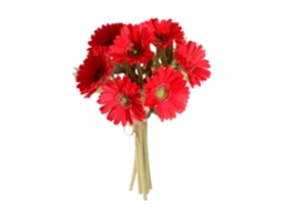 Buquê de Gerberas Falsas para Decoração Residencial e Casamento, Vermelho