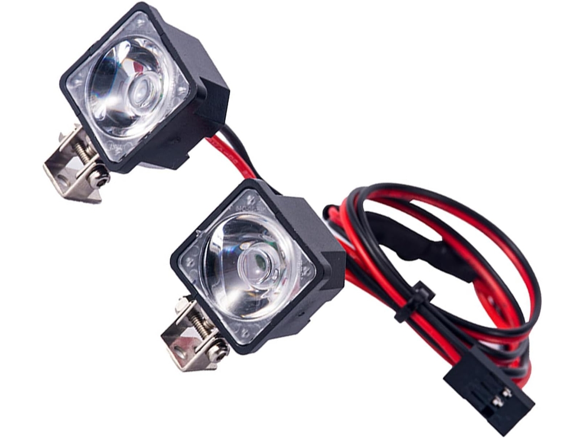 Farol De Led Plástico Luz Traseira Para Carro Controle Remoto Escala 1 10no Escuro