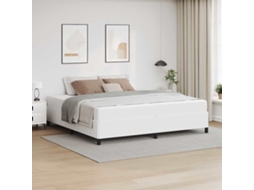 Estrutura da Cama com Colchão Branco Tecido MAISON EXCLUSIVE 200x200 cm
