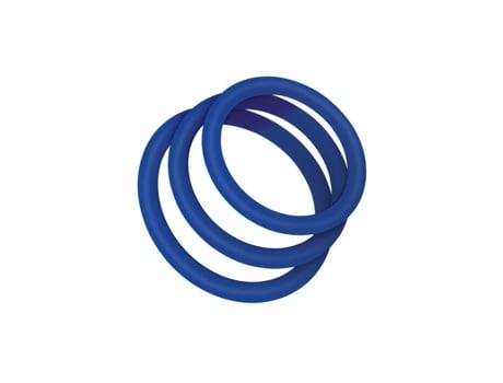 Cockring - Zolo - Anel Peniano Em Silicone - Extensível - 3 Tamanhos - Azul