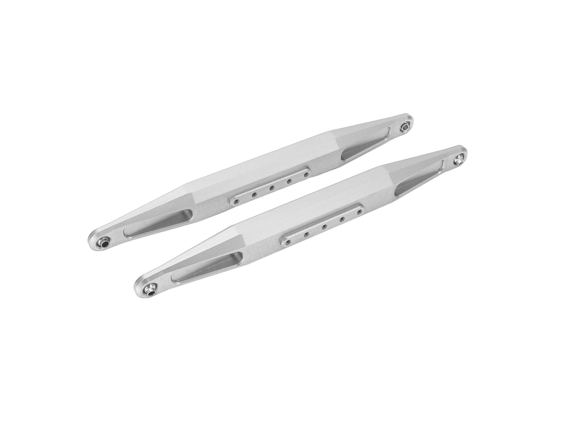 2pcs Brazos Traseros Inferiores De Aluminio Ligero Para Coche Rc Ud1002 Ud1002se 1/10 Off Road Desierto Plata