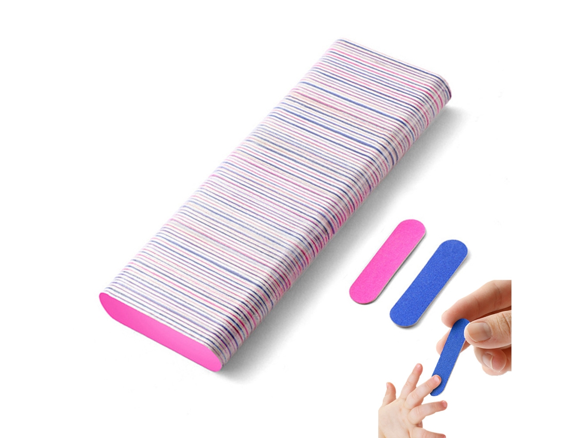 Mini Lixas de Unhas Pacote com 100 2 Polegadas Descartáveis Dupla Face NEVEANCE