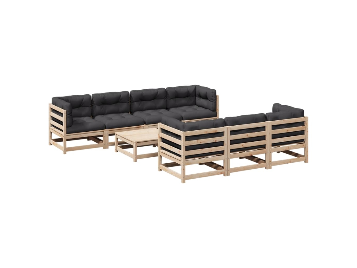 Garden Sofa Set, Garden Sofa Sets Vidaxl Marrom Madeira De Pinho (n/a)