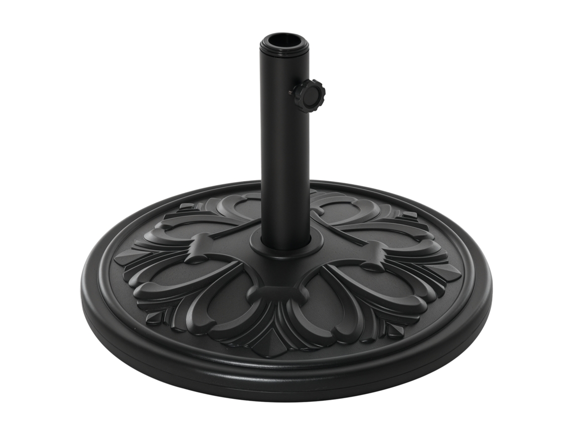 Base Ø48x34 Cm, 13kg, Plastica, Pali Ø35-38/48mm, Nero, ZENCORE SERVICES