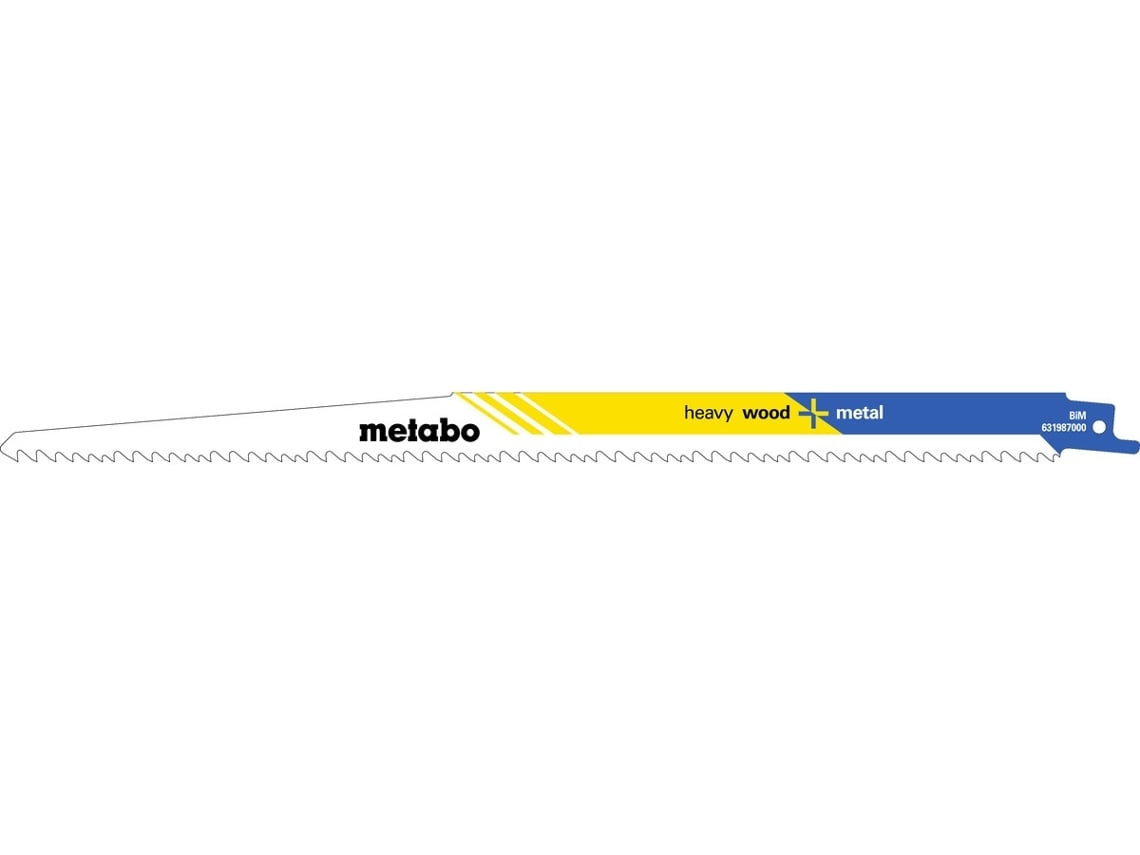 Lâminas METABO 5 Para Serras Sabre "Madeira Pesada + Metal" 300 X 1,25 Mm (631987000)
