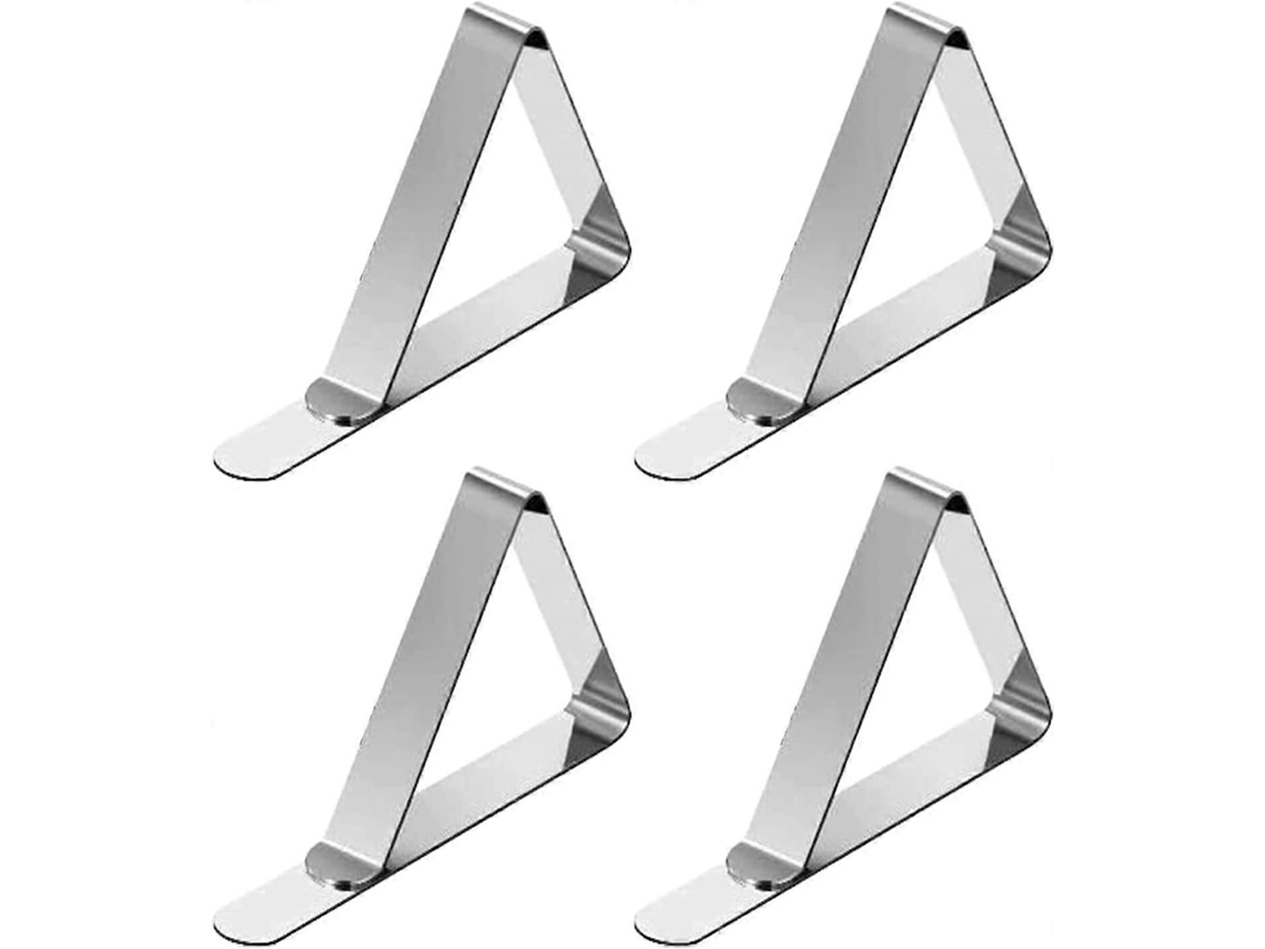 Lurelia Prendedores Toalha Mesa Aço Inoxidável 7,5 X 4,5 Cm 4 Peças 6 Piqueniques Festas