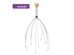 Massageador De Cabeça De Polvo (roxo), Com Garras, Feito De Aço Inoxidável, Design Portátil.