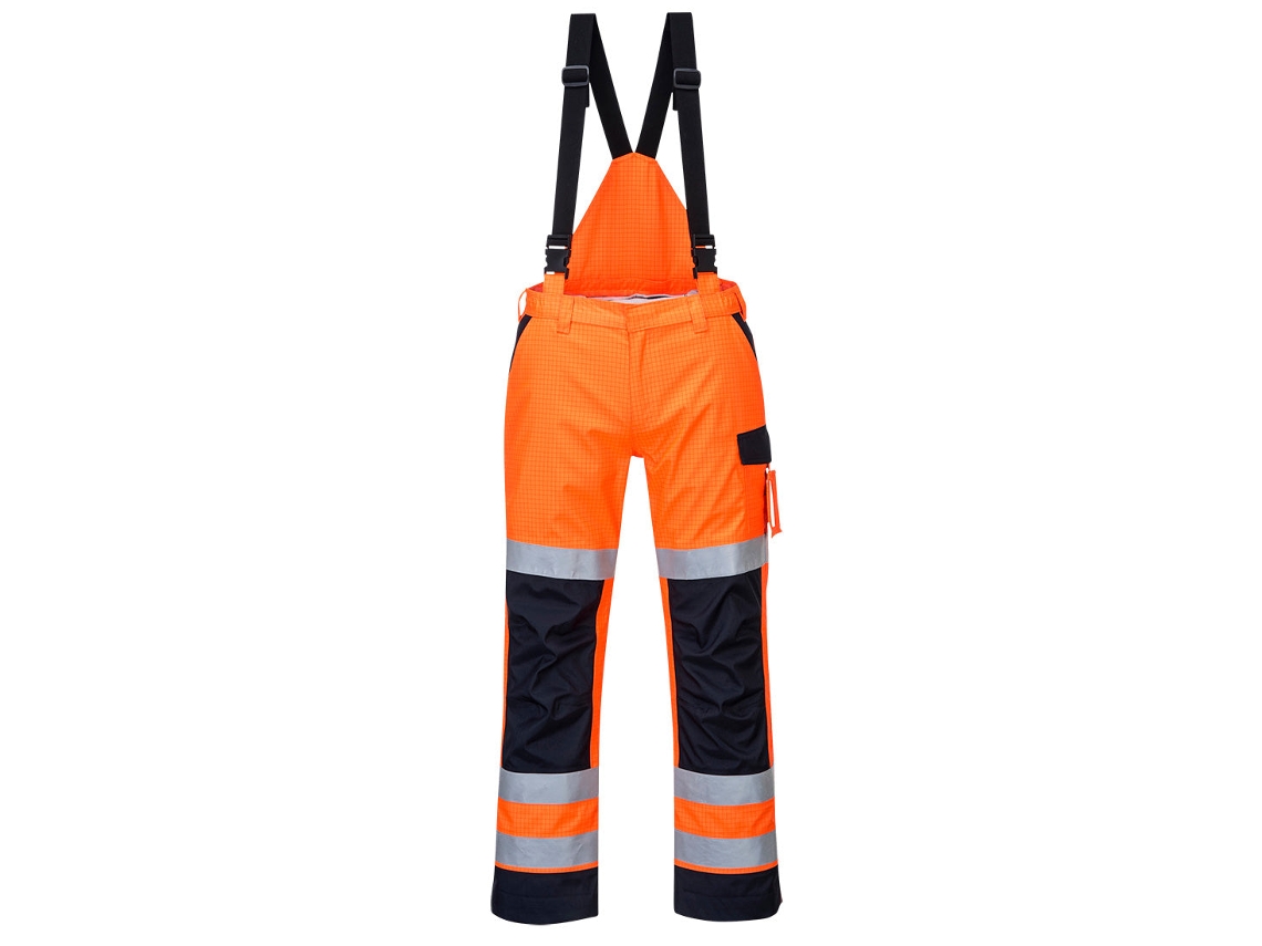 Calças Modaflame Rain Multi Norm Arc Segurança E Versatilidade / Laranja Marinho / L Portwest