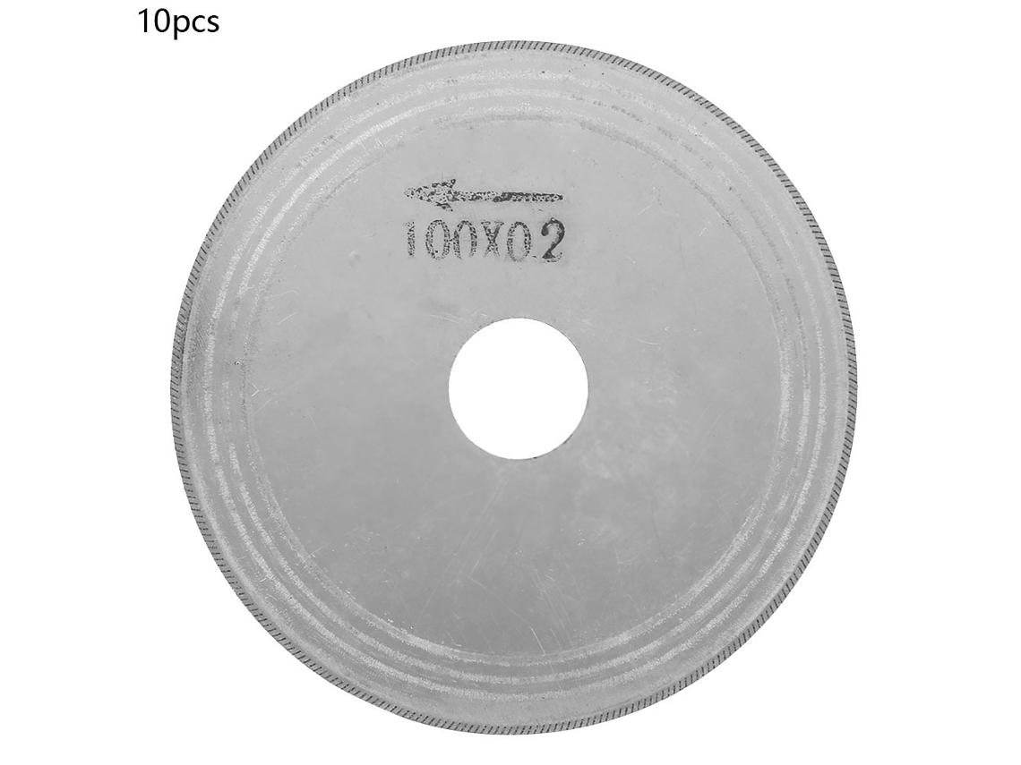10 Peças Disco De Corte Ultra Fino De Diamante 100mm Para Jade Vidro (100*20*0.2mm)