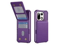 Capa Para Celular Oneplus 15, Compatível Com Oneplus 15, Com Suporte Para Cartão Na Parte Traseira E Proteção Anti-queda. - Roxo
