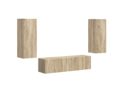 Conjunto de TV Móvel de Parede 2 Peças Carvalho Sonoma MAISON EXCLUSIVE