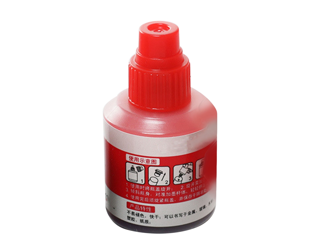 Tinta Para Marcadores De Óleo Resistente À Água E À Desvanecimento Rápido Recarga 12ml Vermelho