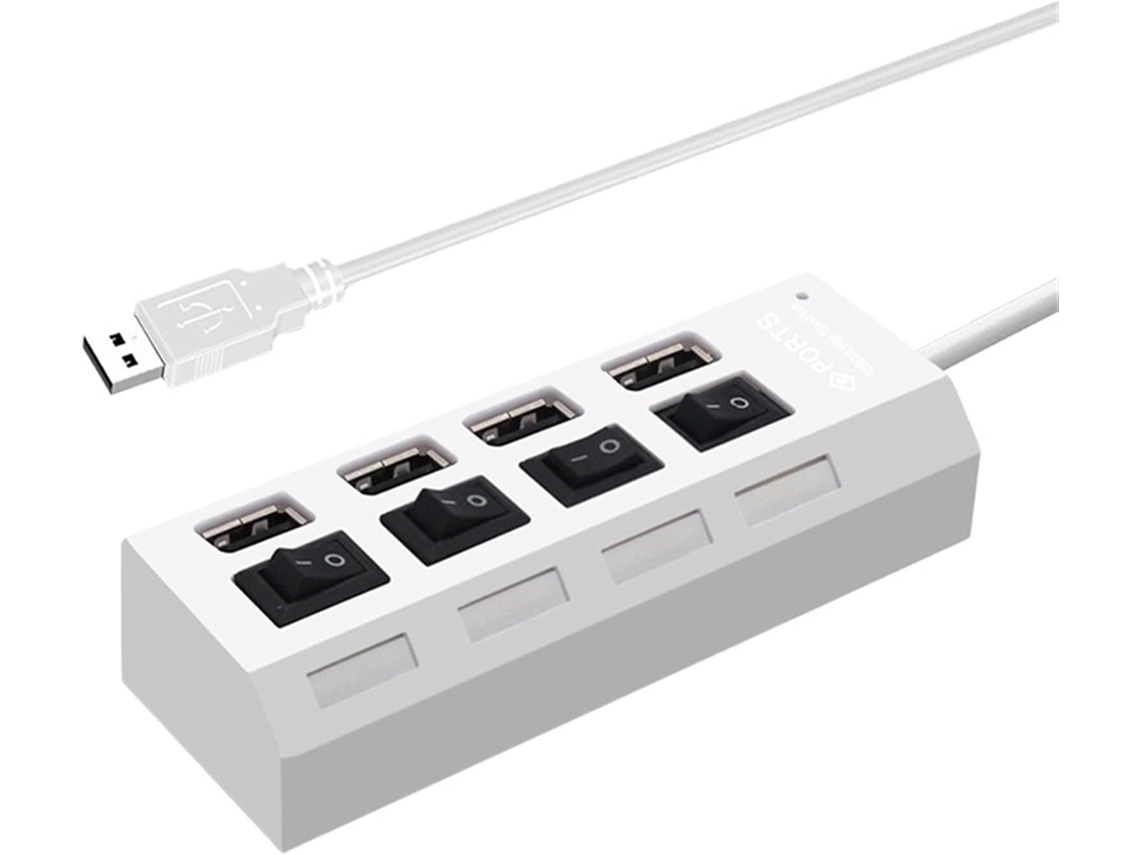Hub Usb 2.0 Com 4/7 Portas, Expansor Múltiplo Interruptor