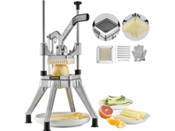 VEVOR Cortador de Vegetais Comercial de 1/4 Polegadas Cortador de Frutas e Batatas Fritas